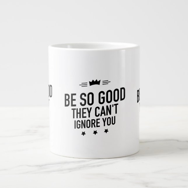 Be so good black Jumbo-Tasse (Vorderseite)