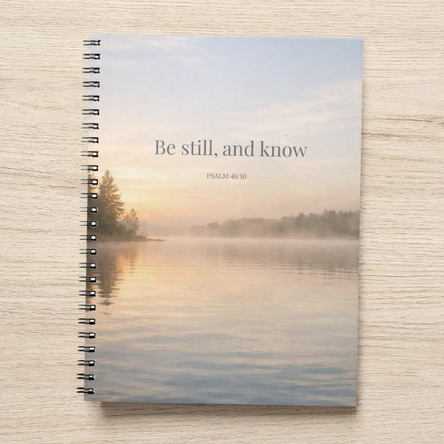Be Still Christian Notebook Psalm 46:10 Scripture Notizblock (Von Creator hochgeladen)