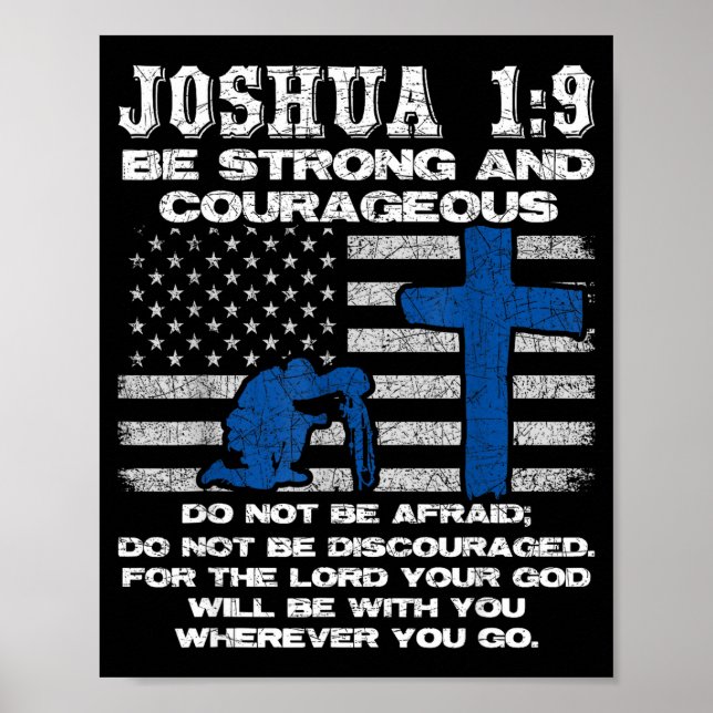Be Strong And Courageous Do Not Be Afraid Prayer  Poster (Vorne)