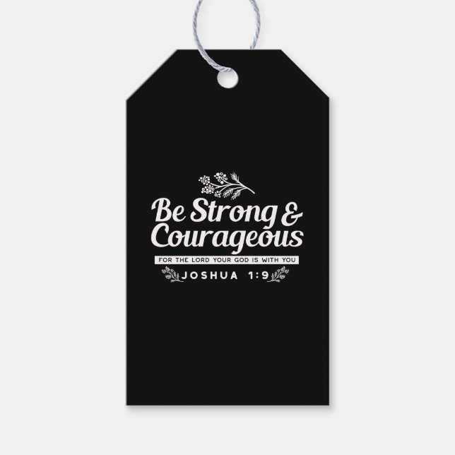 Be Strong and Courageous – Joshua 1:9 Bible Verse  Geschenkanhänger (Vorderseite)