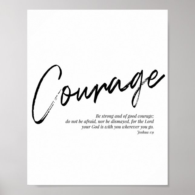 Be Strong and of Good Courage... -Joshua 1:9 Poster (Vorne)