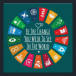 Be The Change Motivational Inspiring Change Poster<br><div class="desc">Be The Change You Wish To See In The World Quotes Posters Wall Arts and more gifts. "Be The Change. Take the Challenge." — a powerful call to action for anyone committed to building a better future. This motivational wall art is perfect for leaders, educators, changemakers, students, and visionaries who...</div>