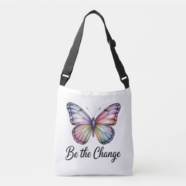 Be the Change  Tragetaschen Mit Langen Trägern (Vorderseite)