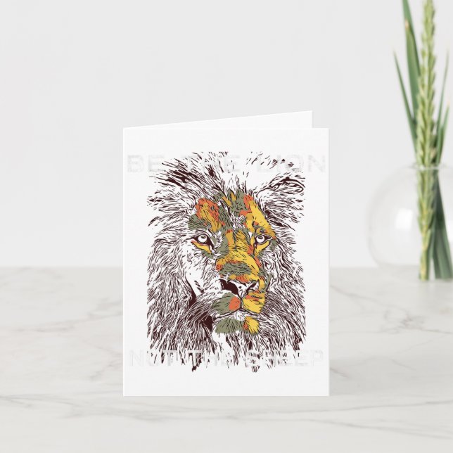Be The Lion Not The Sheep Motivational  Karte (Vorderseite)