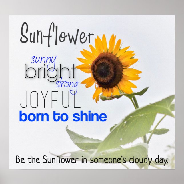 Be the Sunflower Poster (Devant)