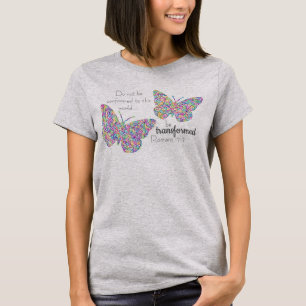 "...Be Transform" T-shirt papillon