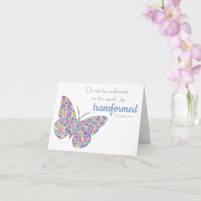 "...Be transformierte" Schmetterlingsnotecard Karte (Orchidee)
