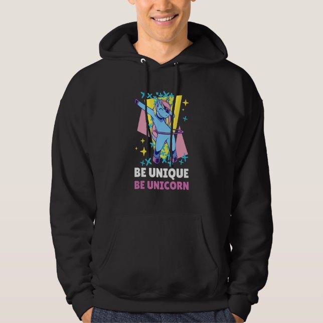 Be Unique Be Unicorn 10 Hoodie (Vorderseite)