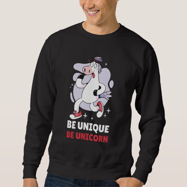 Be Unique Be Unicorn 3 Sweatshirt (Vorderseite)