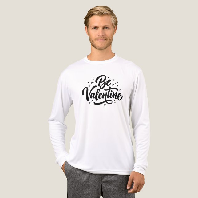 Be Valentine Bold Minimal Typography T-Shirt Tri-Blend Shirt (Vorderseite komplett)