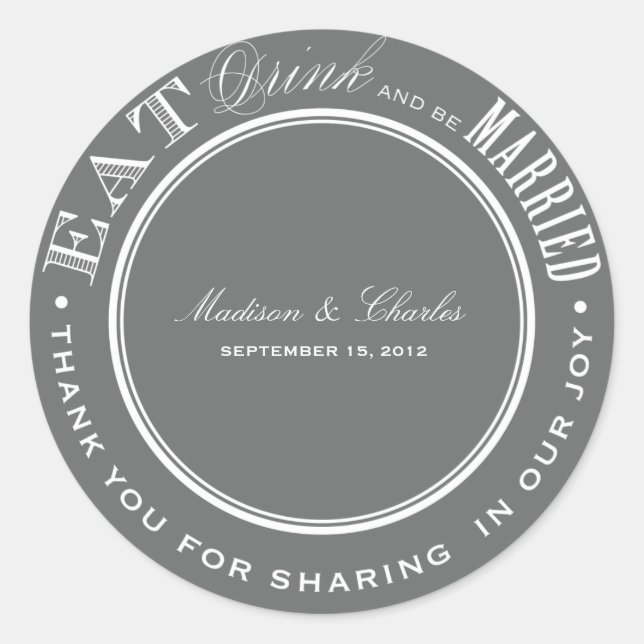 & BE VERHEIRATET | FAVOR STICKERS (Vorderseite)