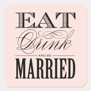 & BE VERHEIRATET   FAVOR STICKERS