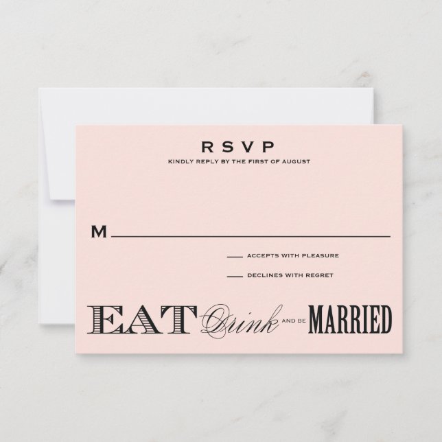 & BE VERHEIRATET | UAWG 3,5 x 5 RSVP Karte (Vorderseite)