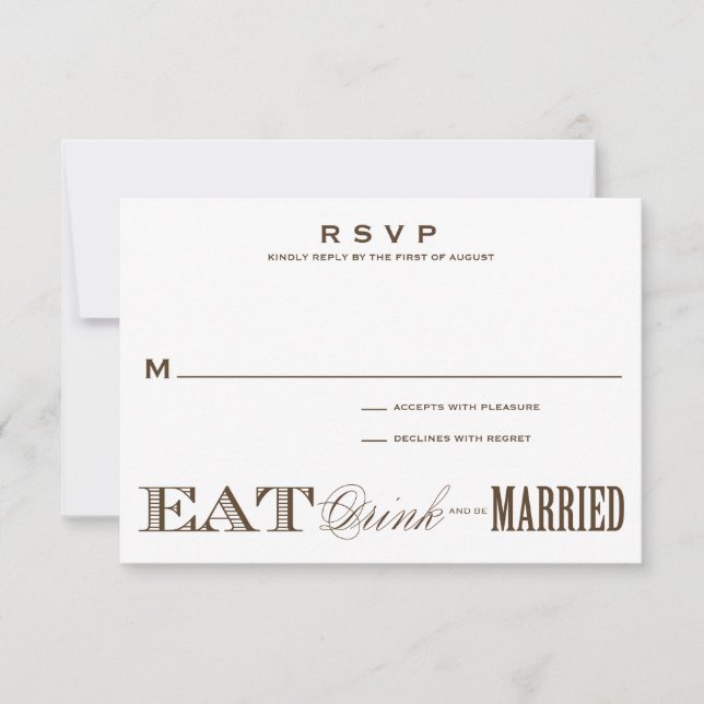 & BE VERHEIRATET | UAWG 3,5 x 5 RSVP Karte (Vorderseite)