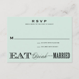 & BE VERHEIRATET   UAWG 3,5 x 5 RSVP Karte