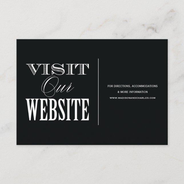 & BE VERHEIRATET | WEBSITE-KARTE BEGLEITKARTE (Vorderseite)