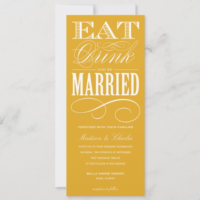 & BE VERHEIRATET| WEDERINVITATION STYLE 2 EINLADUNG (Vorderseite)