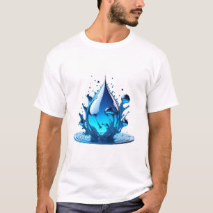 "Be Water" Drop Design Hochwertige Qualität T-Shirt