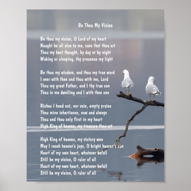 Be You My Vision Hymn Art Poster (Devant)