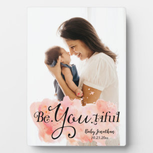Be.You.tiful Baby Name & DOB Fotoplatte