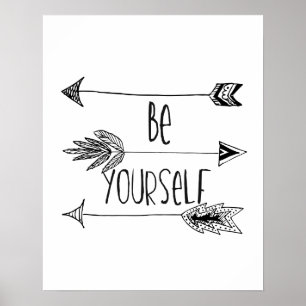 Be Yourself Arrows Poster