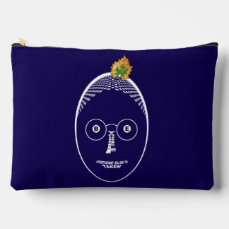 Be Yourself Face, White Ink Accessory Pouch Zubehörtasche