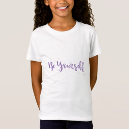 Be-Yourself-Typografie-Lila T-Shirt