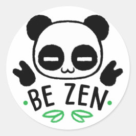 Be Zen Runder Aufkleber