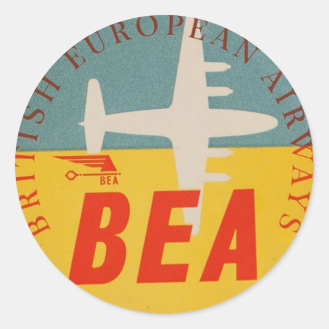 BEA-Gepäcksiegel Runder Aufkleber (Vorderseite)