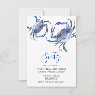 Beach 60. Geburtstag Einladungen