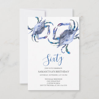 Beach 60. Geburtstag Einladungen