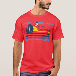 Beach 70S 80S Island Sailing Sunsetur And boy T-Shirt