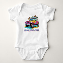 Beach Adventure Baby Bodysuit. Baby Strampler