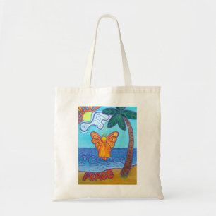 Beach Angel Peace and Joy Art Tragetaschen