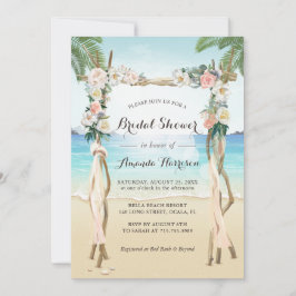 Beach Arbor Arch Tropical Brautparty Einladung