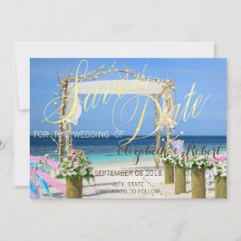 Beach Arbor Bloral Wedding retten das Datum Save The Date