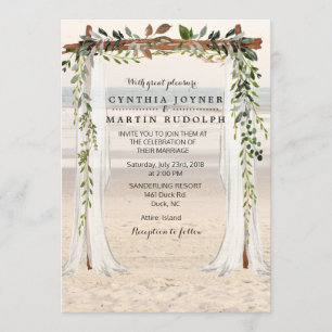 Beach Arbor Faire-part de mariage