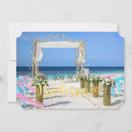 Beach Arbor Floral Bridesmaid Card Einladung
