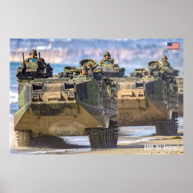 BEACH ARMOR - Angriff Amphibienfahrzeug Poster (Vorne)