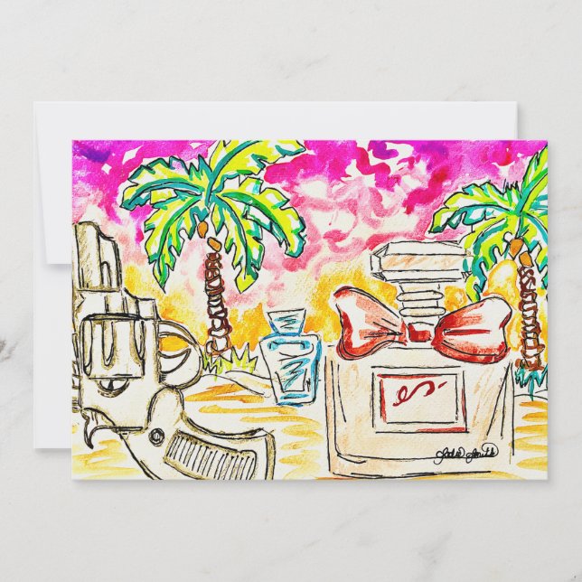 Beach Art Feiertagskarte (Vorderseite)