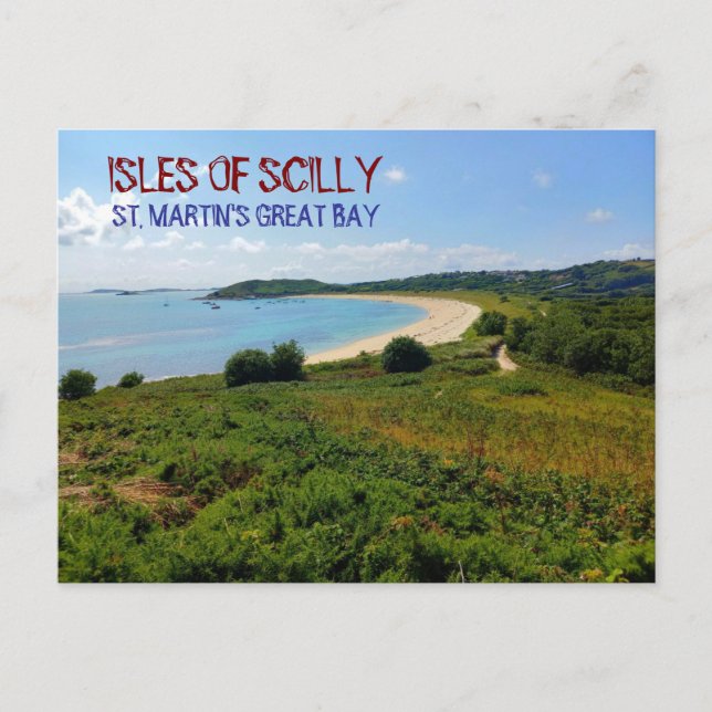 Beach at Great Bay, St. Martin's - Isles Of Scilly Postkarte (Vorderseite)