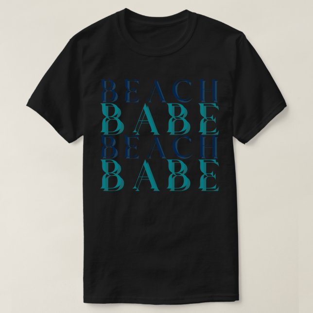 Beach Babe Fun Summer Beach Sand Surf Design 1 T-Shirt (Design vorne)