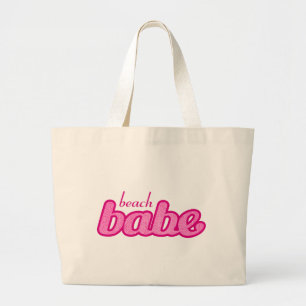 "beach babe" sac fourre-tout graphique rose chaud