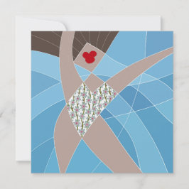 Beach Babe Swimsuit Model Fashion Illustration Karte