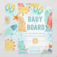 Beach Baby à bord Invitation Baby shower
