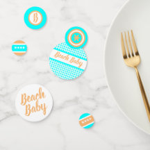 Beach Baby Aqua Weißpeach Party Matching Set