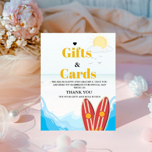 Beach Baby Card & Geschenk Vielen Dank Baby Dusche Sockelschild