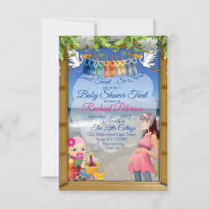 Beach Baby Dusche Leckerei Mitteilungskarte