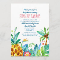 Beach Baby Dusche Tropische Ananas Palmen