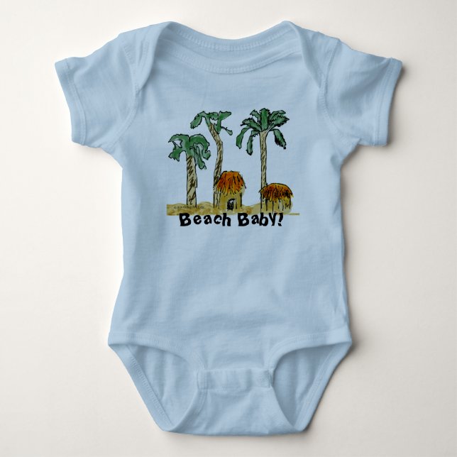 Beach Baby im Paradies Strampler (Vorderseite)